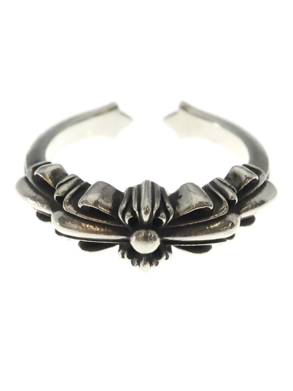 Chrome Hearts Baby Classic Double Floral Silver Ring